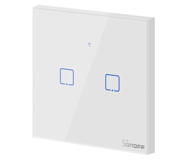 Sonoff Dotykowy Włącznik T1 EU TX (WiFi+RF433 2-kanałowy) - 524640 - zdjęcie 2